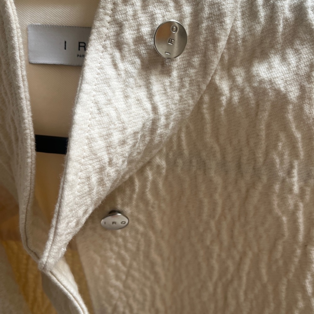 IRO Rosana oversized cream textured jacket size 36 - Picture 4 of 10